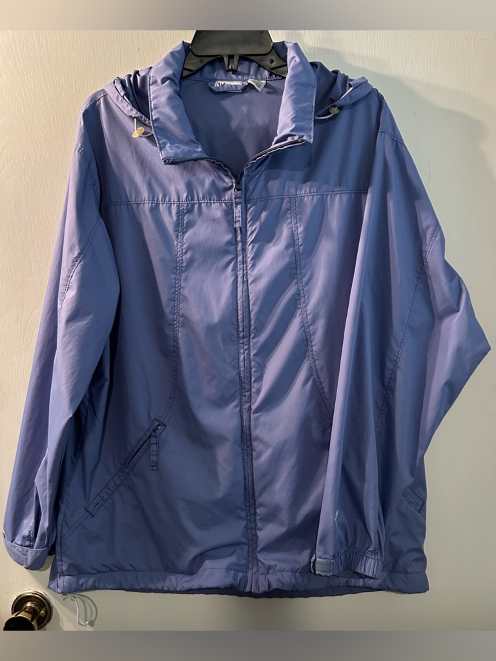 White Sierra Womens lavender 
Hooded Lightweight Rain Jacket Size 1X